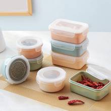 Mini caixa de plástico para alimentos, retangular redondo, caixa para armazenamento de alimentos, contentor para bento, organizador para cozinha 2024 - compre barato