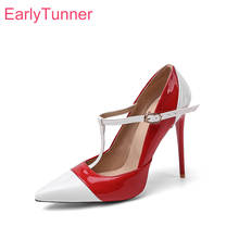  Brand New Fashion Red White Women Dress Pumps Sexy Super Thin High Heels Lady Party Shoes EM887 Plus Big Size 10 43 47 2024 - buy cheap