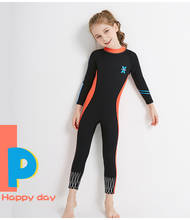 Nuevo 2,5mm niños una pieza traje de buceo chica Anti Medusa Snorkeling Drift surf Sunscreen traje de baño 2024 - compra barato