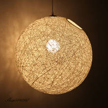 Natural Hemp Pendant Lights Rattan Handmake Pendant Lamps for Living Room Hanging Lamps Deco Dining Room Suspension Luminaire 2024 - buy cheap