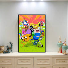 Wall paintings print adventure time japanese anime figure poster home lving bedroom decoration wall art kids room canvas frames 2024 - buy cheap