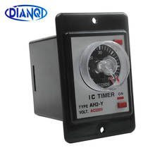 Power on delay timer time relay 0-60 seconds/minutes panel installation with socket base AH2-Y AC 220V 2024 - buy cheap