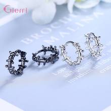 New Arrival 925 Sterling Silver Black Gothic Earrings For Women Girls Trendy 2020 Anniversary Gift Wholesale 2024 - buy cheap