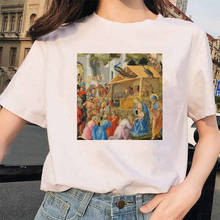 Vintage 80s Adoration Of The Magi T Shirt Aesthetic Hipster Harajuku Painted Graphic Tee Tops Women Casual Cotton Short Sleeve 2024 - buy cheap