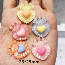 1Pcs Resin Heart-shaped Decoration Crafts Faltback Cabochon Scrapbooking Hair bow Center Embellishments DIY Accessories 2024 - buy cheap