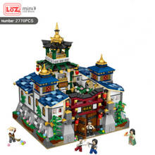 Loz mini blocos chinatown edifício tijolos arquitetura mundo modelo de brinquedo crianças presentes presentes chinatown 1032 2024 - compre barato