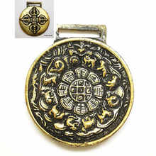 TBP070 Tibet Amulet Waist for Man Chinese 12 Zodiac Bagua Fengshui Pendants Brass Golden 2024 - buy cheap