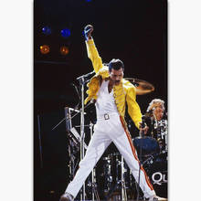 Adesivo de decoração de parede freddie mercury 1986, adesivo decorativo de parede com tecido de seda estrela cantor 2024 - compre barato