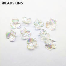 New arrival! 22x21mm 600pcs Clear Aurora/AB effect Flower Shape Beads for HandMade Earrings parts/Necklace DIY/Jewelry Findings 2024 - buy cheap