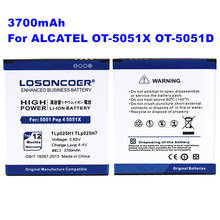 Аккумулятор высокой емкости LOSONCOER 3700 мА · ч TLP025H7 TLP025H1 для Alcatel OneTouch POP 4 OT-5051X OT-5051D 5051X 5051M 5051D 5051J 2024 - купить недорого