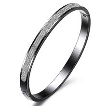 Wholesale Stainless Steel Bangles Jewelry With Good CZ Crystal Beads Bangle 2024 - buy cheap