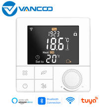 Vancoo-termostato inteligente con WIFI para el hogar, calefacción eléctrica de suelo, controlador de temperatura, funciona con Alaxe, Tuya, 220V 2024 - compra barato