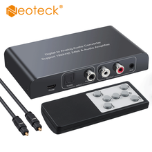 Neoteck-Convertidor de Audio óptico a estéreo RCA L/R, Conector de 3,5mm, Digital a analógico, con Control remoto IR, conmutador Coaxial Toslink 2024 - compra barato