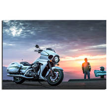 Kawasaki vn 1700 vaquero motocicleta poster lona pano impressão da tela pintura para decoração casa arte da parede imagem 2024 - compre barato