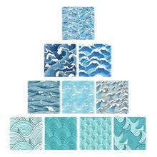 Tafree arte pintura oceano onda textura padrão 12mm/25mm forma quadrada diy vidro cabochão jóias encontrando cameo configurações wl376 2024 - compre barato