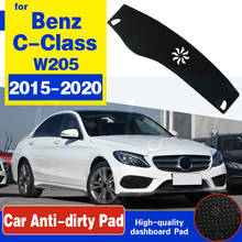 For Mercedes Benz C-Class W205 Anti-Slip Mat Dashboard Pad Sunshade Dashmat Carpet Accessories C-Klasse C180 C200 C220 C250 C300 2024 - buy cheap