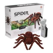 Kid Gift Remote Control Scary Creepy Soft Plush Spider Infrared RC Tarantula Toy 634F 2024 - buy cheap