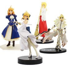 10-21cm Fate Stay Night Saber Unlimited Blade White Dress Hollow Ataraxia Cute Doll PVC Model Figure Toy 2024 - buy cheap