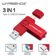 WANSENDA USB TYPE C USB 3.0 Flash Drive Pen Drive 512GB 256GB 128GB 64GB 32GB High Speed Pendrive USB C & MicroUSB Memory Stick 2024 - buy cheap