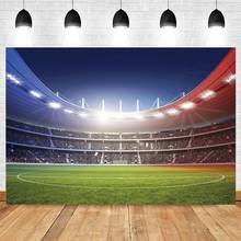 Newborn Baby Shower Boy Birthday Backdrop Soccer Field Football Stadium Vinyl Photography Background Photophone Photocall Shootl 2024 - buy cheap