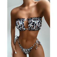 Bikini estilo bandagem feminino, sexy, traje de banho para mulheres, tanga, conjunto brasileiro 2021 2024 - compre barato