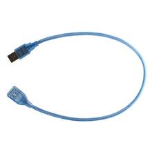 Синий пластиковый корпус USB 2,0 папа-мама AF/AM удлинитель кабеля 50 см 2024 - купить недорого