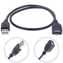 Удлинительный кабель USB 2,0, Переходник штекер-гнездо 0,3 м 0,5 м 1 м 2 м 2024 - купить недорого