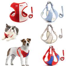 Dog Vest Harness no pull Breathable Mesh Cat Dog Harness and Lead Leash Set Puppy Vest Harness Adjustable for Medium Small Dogs 2024 - buy cheap