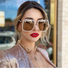 FENCHI Oversized Sun Glasses new 2021 women's Fasion Trend Vintage Designer Sunglasses ladies oculos de sol feminino 2024 - buy cheap