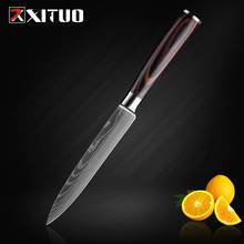 XITUO Utility Knife 5 inch Stainless Steel  Sharp Paring knives Cut Vegetables Laser Damascus Pattern Kitchen Steak Knives New 2024 - buy cheap