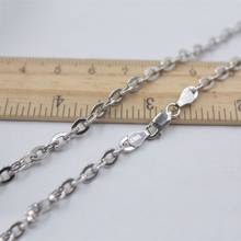 20 polegada puro 925 prata esterlina colar 2.8mm cabo link corrente colar 2024 - compre barato