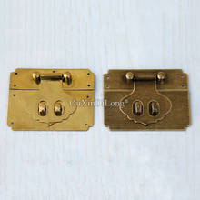European Antique 5PCS Pure Brass Small Lock Hasps Jewelry Gift Box Chest Suitcase Cases Lock Catch Latches Buckles 2024 - buy cheap