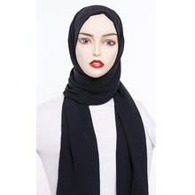 Middle Eastern Muslim Solid Color Hijab Dubai Saudi Arabian Ethnic Prayer Ramadan Mosque Women Turban Turkish Desert Scarf 2024 - buy cheap