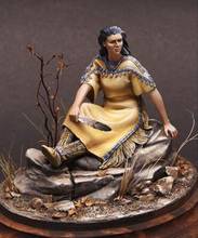 Figura de resina de descanso de mujer sentado antigua, kits de modelos en miniatura gk sin montar, sin pintar, 1/24 2024 - compra barato