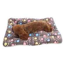 Flannel Anti-Slip Pet Dog Cats Bed Mat Pad Warm Soft Sleeping Cushion Fleece Blanket 2024 - buy cheap
