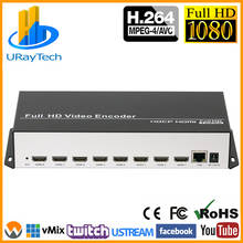 MPEG-4 H.264 8 Channels HD 1080P HDMI Video Encoder RTMP RTSP M3U8 RTMPS Multicast Live Encoder 8Ch HDMI To IP Transmitter IPTV 2024 - buy cheap