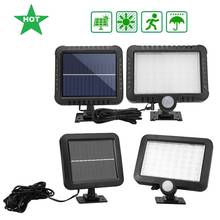 Lâmpada solar de jardim com sensor de movimento, luz de parede 56/120 led, iluminação durável, à prova d'água, para quintal e rua, para ambientes externos 2024 - compre barato