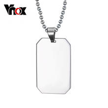 Vnox  Stainless Steel Dog Tag Necklace Pendant Bank 24" Chain 2024 - buy cheap