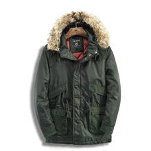 2019 Повседневная Мужская парка, Мужская теплая английская стильная стеганая куртка с меховым капюшоном, зимние пальто 2024 - купить недорого