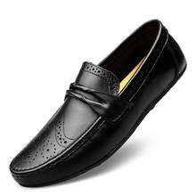 Genuine Leather Casual Slip On Shoes Men Loafers Mens Moccasins Mocassin Homme Summer Driving Shoes Soft Bottom Comfortable 2024 - buy cheap