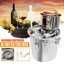 8/10/12/20/35L Durable Distiller Moonshine Alcohol Stainless Copper DIY Home Water Wine Essential Oil Brewing Kit 2024 - buy cheap