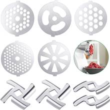 9 Pcs Meat Grinder Blades Meat Grinder Plate Discs Stainless Steel Food Grinder Accessories for Size 5 Stand Mixer and Meat Grin 2024 - buy cheap