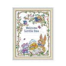 Welcome little one (1) cross stitch kit 14ct 11ct count print canvas stitching embroidery DIY handmade needlework 2024 - buy cheap