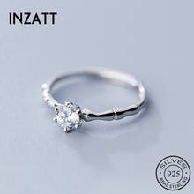 INZATT Real 925 Sterling Silver Zircon Minimalist Ring For Women Party Cute Fine Jewelry Accessories 2019 Gift 2024 - buy cheap