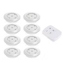 Luces LED Puck con Sensor táctil regulable, funciona con pilas, luz LED para debajo de gabinete, para armario, cocina, luz nocturna 2024 - compra barato