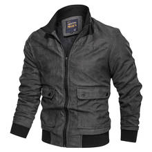 Jaqueta militar masculina, casaco fino com zíper, gola redonda, primavera, 2020 2024 - compre barato