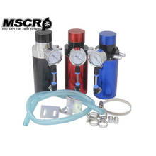 Red/Blue/Black ENGINE 9MM fittings OIL CATCH RESERVOIR BREATHER TANK/CAN+VACUUM PRESSURE GAUGE /Oil Catch Tank/can 2024 - buy cheap