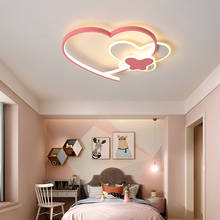 Luces de techo nórdicas modernas para niña, lámpara LED de techo con forma de corazón rosa, iluminación de techo para habitación de niños, techo decorativo 2024 - compra barato