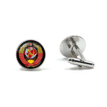 Vintage USSR Soviet Badges Sickle Hammer Cufflinks CCCP Russia Emblem Communism Sign Top Grade Cuff Button For Men Shirt Gift 2024 - buy cheap