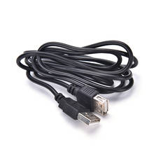 2021 черный USB 2,0 A к штекеру Женский удлинитель высокоскоростной USB удлинитель Кабель для зарядки и передачи данных Шнур 1,5 м 2024 - купить недорого